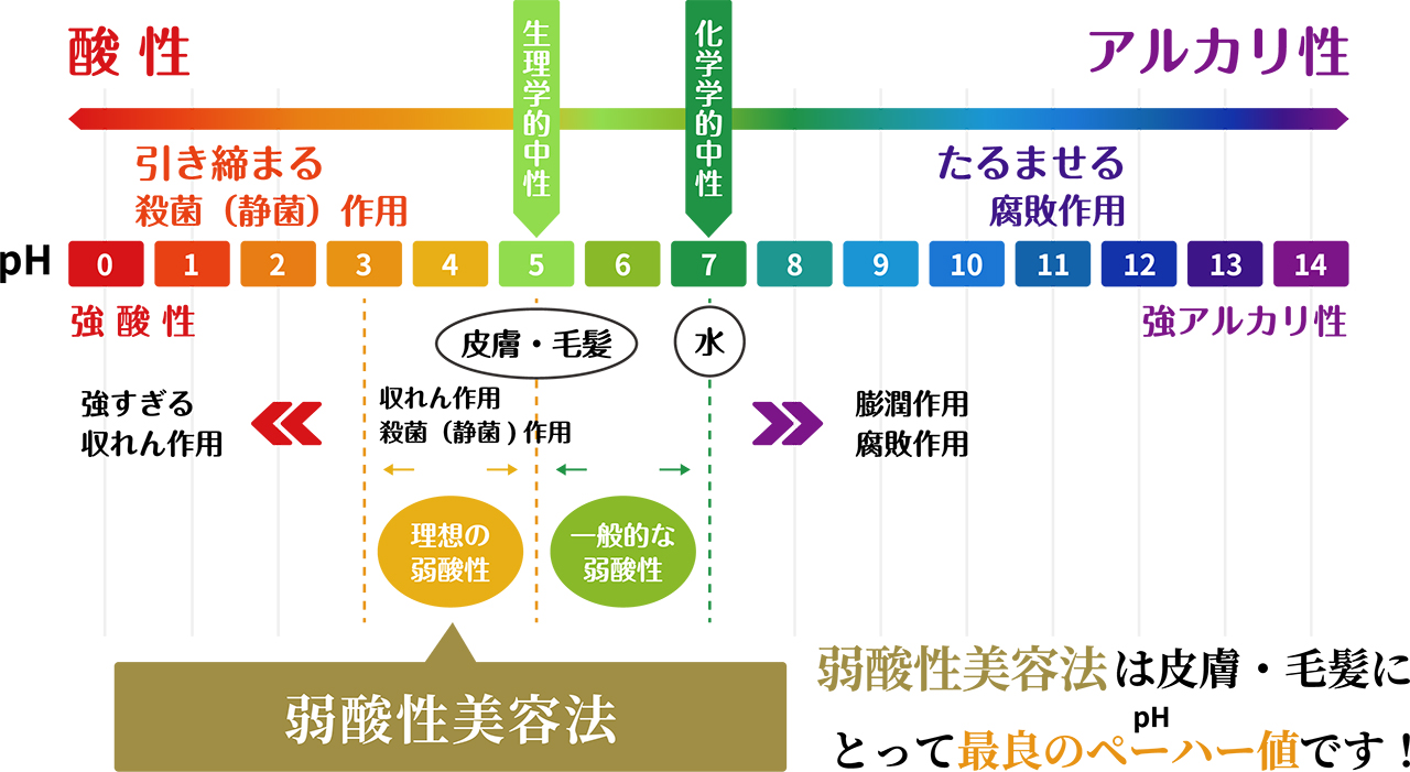 皮膚や毛髪に最良なペーハー値　国立市の美容室Rico（リコ）